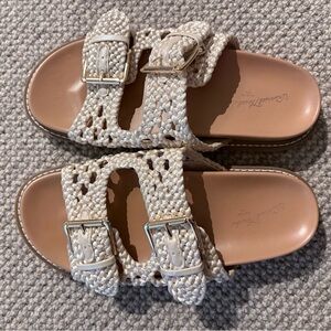 Womens Cream Sandals Universal Thread size 6